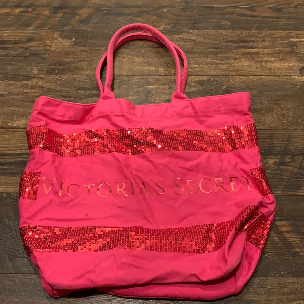 Victoria’s Secret Pink sequin tote bag